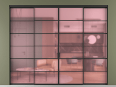 Перегородка Formato внутри проёма 4 створки