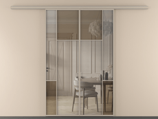 Перегородка Mosaic вдоль стены 2 створки