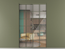 Перегородка Формато внутри проёма 2 створки