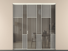 Перегородка Мозаик внутри проёма 3 створки