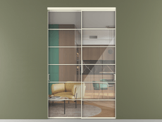 Перегородка Формато внутри проёма 2 створки