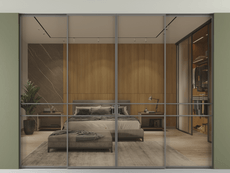 Перегородка Формато внутри проёма скрытое крепление в потолок 4 створки