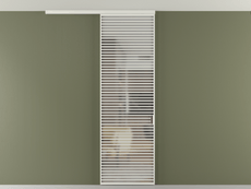 Перегородка Формато вдоль стены на потолок 1 створка