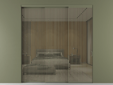 Перегородка Формато внутри проёма 3 створки с синхронным механизмом