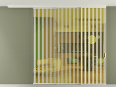 Перегородка Формато вдоль стены на потолок 3 створки с синхронным механизмом