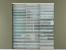 Перегородка Формато внутри проёма 3 створки с синхронным механизмом