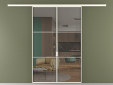 Перегородка Formato вдоль стены 2 створки