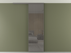 Перегородка Формато вдоль стены на потолок 1 створка