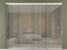 Перегородка Формато внутри проёма 4 створки с синхронным механизмом