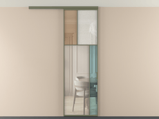 Перегородка Mosaic вдоль стены на потолок 1 створка