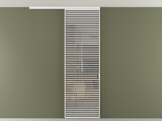 Перегородка Формато вдоль стены на потолок 1 створка