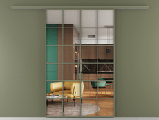 Перегородка Formato вдоль стены 2 створки