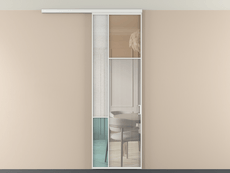 Перегородка Mosaic вдоль стены на потолок 1 створка