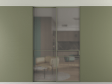 Перегородка Формато внутри проёма скрытое крепление в потолок 2 створки