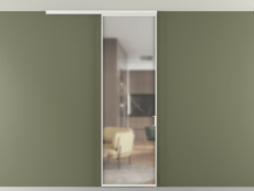 Перегородка Формато вдоль стены на потолок 1 створка