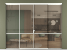 Перегородка Formato внутри проёма 4 створки