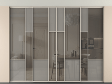 Перегородка Мозаик внутри проёма скрытое крепление в потолок 4 створки