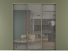 Перегородка Formato внутри проёма 3 створки