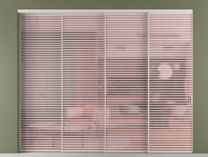 Перегородка Формато внутри проёма 4 створки с синхронным механизмом