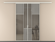 Перегородка Мозаик вдоль стены 2 створки