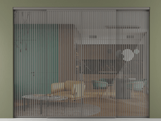 Перегородка Формато внутри проёма 4 створки