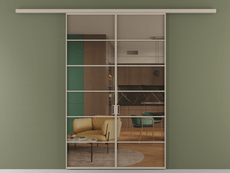 Перегородка Формато вдоль стены 2 створки