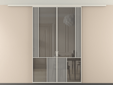 Перегородка Мозаик вдоль стены на потолок 2 створки