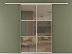 Перегородка Формато вдоль стены 2 створки