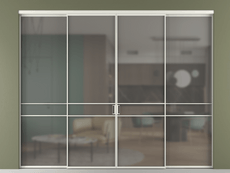 Перегородка Formato внутри проёма 4 створки