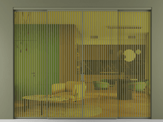 Перегородка Formato внутри проёма 4 створки