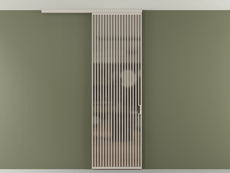 Перегородка Formato вдоль стены на потолок 1 створка