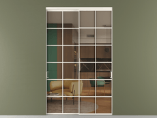 Перегородка Формато внутри проёма 2 створки