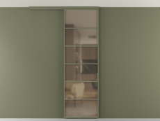 Перегородка Formato вдоль стены на потолок 1 створка