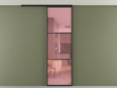 Перегородка Formato вдоль стены на потолок 1 створка