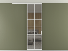 Перегородка Formato вдоль стены на потолок 1 створка