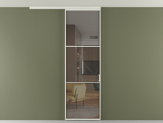 Перегородка Формато вдоль стены на потолок 1 створка