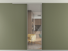 Перегородка Формато вдоль стены на потолок 1 створка