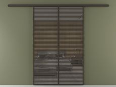 Перегородка Формато вдоль стены 2 створки