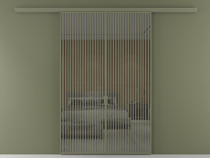 Перегородка Формато вдоль стены 2 створки