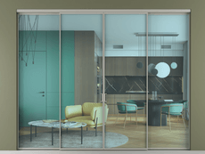 Перегородка Formato внутри проёма 4 створки