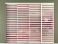 Перегородка Формато внутри проёма 4 створки с синхронным механизмом