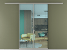 Перегородка Формато вдоль стены 2 створки