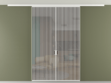 Перегородка Formato вдоль стены на потолок 2 створки