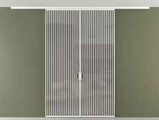 Перегородка Формато вдоль стены на потолок 2 створки