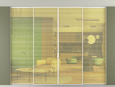 Перегородка Формато внутри проёма скрытое крепление в потолок 4 створки