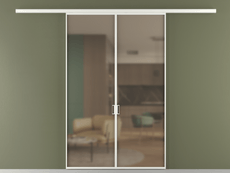 Перегородка Формато вдоль стены 2 створки