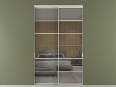 Перегородка Formato внутри проёма 2 створки