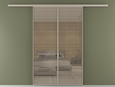 Перегородка Формато вдоль стены 2 створки