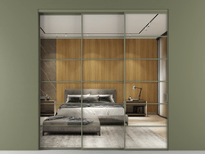 Перегородка Formato внутри проёма 3 створки с синхронным механизмом