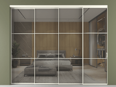 Перегородка Формато внутри проёма 4 створки с синхронным механизмом